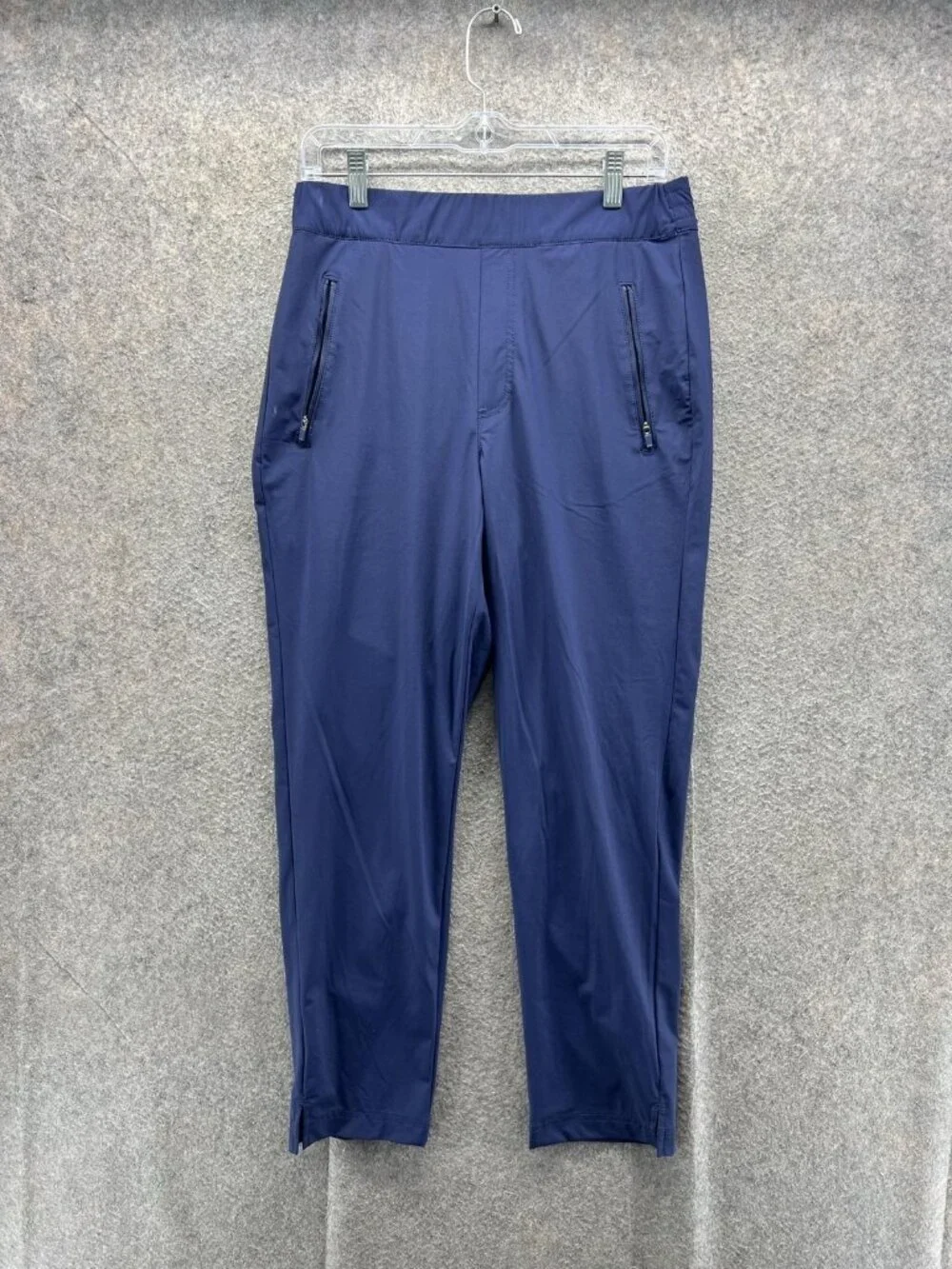 Tommy Bahama Pants Women Medium Blue Stretch Zip Pockets Everyday Active Gym
